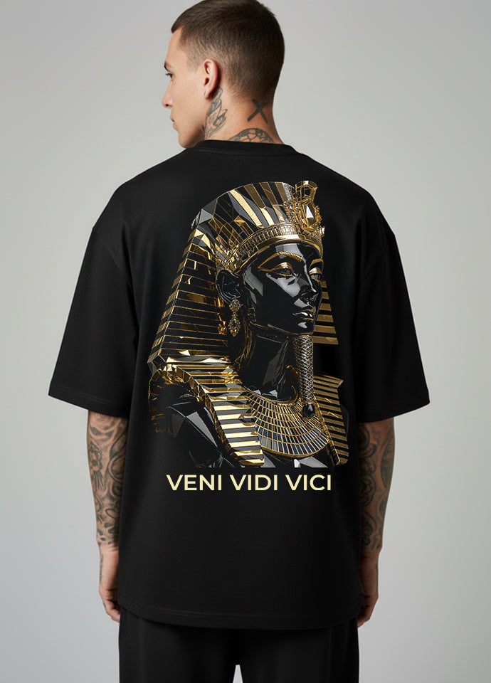 Tricou Oversize Negru – Veni Vidi Vici