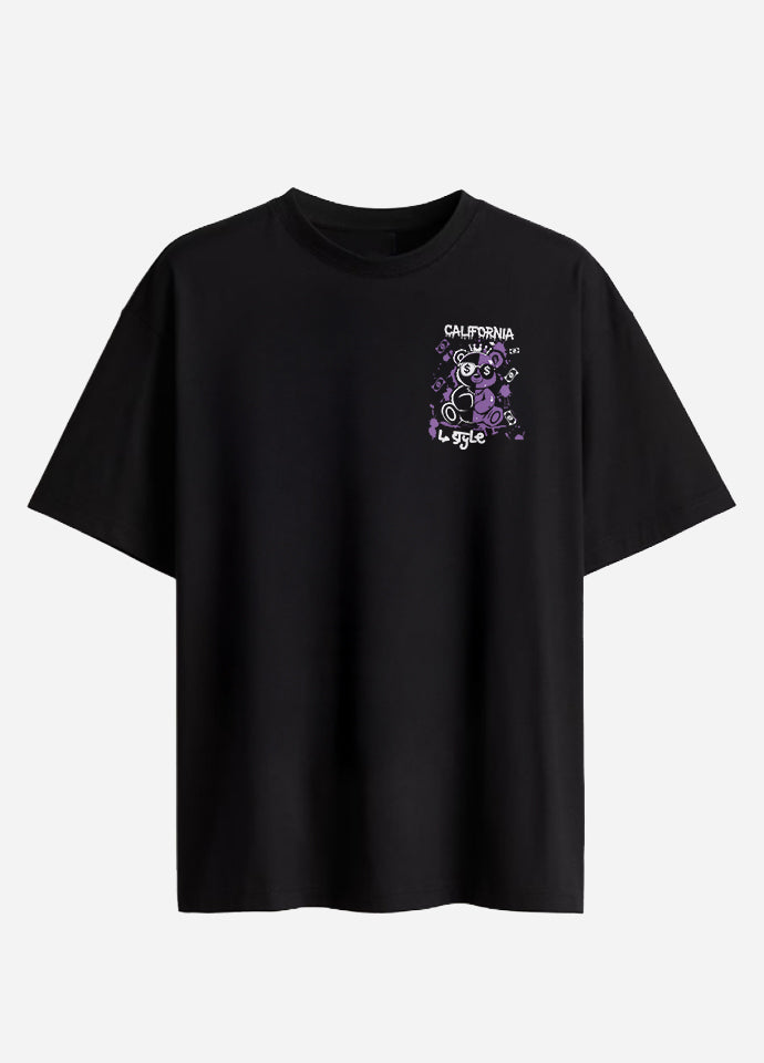 Tricou Oversize Negru – California Money Bear